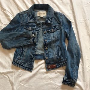 Pilcro and the Letterpress cropped Jean jacket